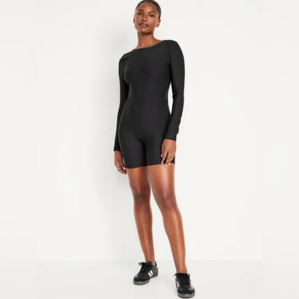 Green Old Navy Powersoft Long Sleeve Bodysuit
